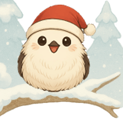 [LINEスタンプ] 飛び出す！もふもふシマエナガのクリスマス