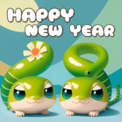 [LINEスタンプ] アニメ巳年♡年末年始 年賀(再販)