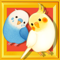 [LINEスタンプ] 【インコたち】動く！豪華な祝福セット