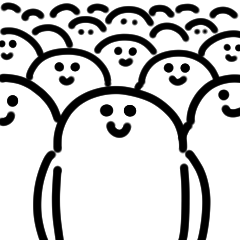 [LINEスタンプ] にっこりマンのズームアウト 動くスタンプ