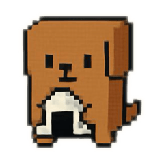 [LINEスタンプ] ドット犬おとうふ