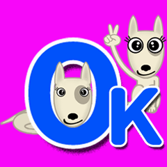 [LINEスタンプ] ブルテリア錦四郎01大阪