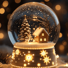 [LINEスタンプ] キラキラ幻想的★冬と年末年始のあいさつ