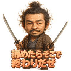 [LINEスタンプ] 二刀流・宮本武蔵くん