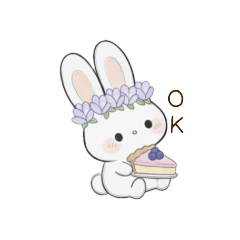 [LINEスタンプ] マシュマロうさぎの日常会話