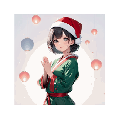 [LINEスタンプ] クリスマスガール☆冬のあいさつスタンプ