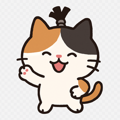 [LINEスタンプ] ちょんまげ八割れ猫の日常スタンプ