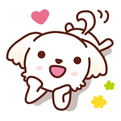 [LINEスタンプ] マルチーズ_モモのたのしい日々