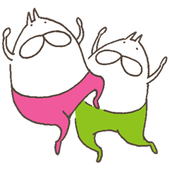 [LINEスタンプ] ねこタイツとゆるい祝福 BIG【 再販 】