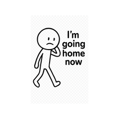 [LINEスタンプ] 棒人間のいまから帰りますスタンプ