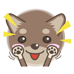 [LINEスタンプ] 使いやすい！犬顔（チョコレートチワワ）