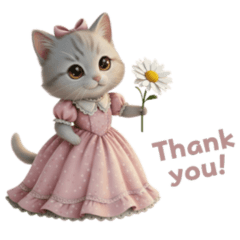 [LINEスタンプ] 姫ねこの英語スタンプ