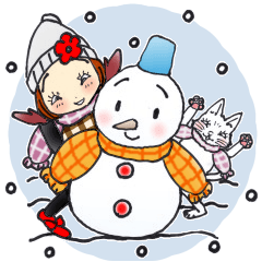 [LINEスタンプ] ひま子ちゃん712大人の冬の日挨拶スタンプ