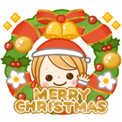 [LINEスタンプ] 冬に役立つ女の子♡サンタクロース冬