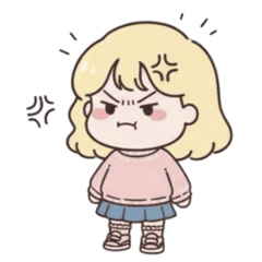 [LINEスタンプ] 金髪の女の子が動く (ANM)