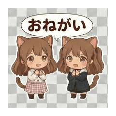 [LINEスタンプ] りの＆りな日常①