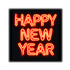 [LINEスタンプ] ネオンライトが光る文字♥お祝いや挨拶など