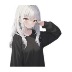 [LINEスタンプ] 引きこもり黒パーカー たまに無言