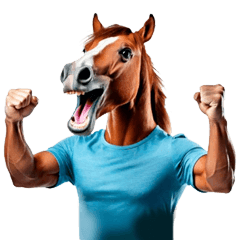 [LINEスタンプ] 馬人（バジン）