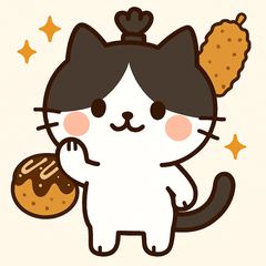 [LINEスタンプ] ちょんまげ八割れ猫の大阪弁スタンプの画像（メイン）