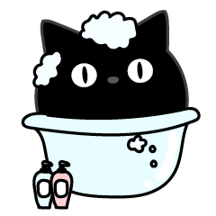 [LINEスタンプ] ぼく黒猫敬語ポジティブ前向き