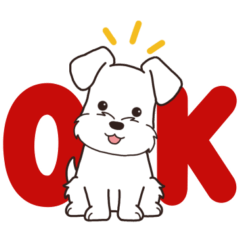 [LINEスタンプ] やさしいシュナウザー『デカ文字・敬語』