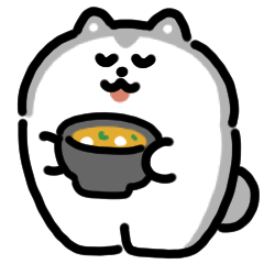 [LINEスタンプ] マラミュートのごはん 動くスタンプ