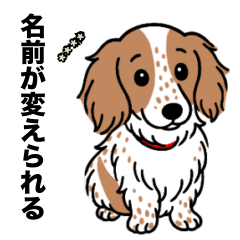 [LINEスタンプ] 名前入りダックスクリームパイボールド