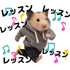 [LINEスタンプ] ハムさんダンス始めました