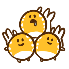 [LINEスタンプ] 三匹仲良しぴんぽんず