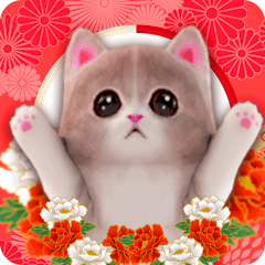 [LINEスタンプ] レトロにゃんこお正月【再販】