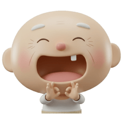 [LINEスタンプ] 3Dステテコじいさん関西弁