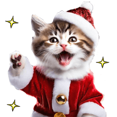 [LINEスタンプ] クリスマス☆にゃんこ.
