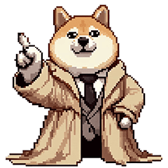 [LINEスタンプ] 迷探偵な太っちょ柴犬 犯人は・・・？