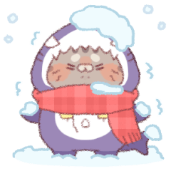 [LINEスタンプ] 【冬】サメ！着ぐるみ動物3