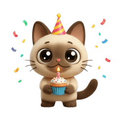 [LINEスタンプ] シャムねこちゃん②