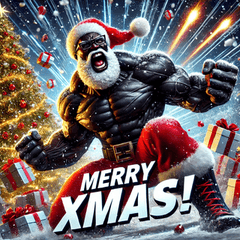 [LINEスタンプ] 最強BLACKサンタ