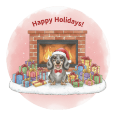 [LINEスタンプ] 水彩ダックスの年末年始＆クリスマス