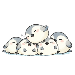 [LINEスタンプ] 使いやすい♡もちシマエナガ セリフなし