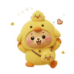 [LINEスタンプ] 3Dピヨクマほっこり日常スタンプ