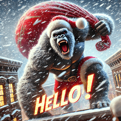 [LINEスタンプ] 最強ゴリサンタ