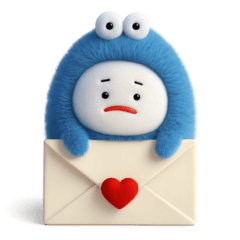 [LINEスタンプ] みじめちゃん（青いモンスター）