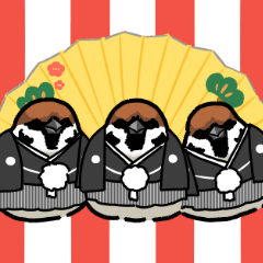 [LINEスタンプ] マイペースな小鳥(お正月.冬)再販
