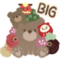 [LINEスタンプ] くまとくま。冬のBIGスタンプ 2 【再販】