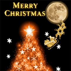 [LINEスタンプ] 背景が動く！メリクリ♡あけおめ