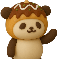 [LINEスタンプ] 【関西弁】もちもち3D★パンとパンダ