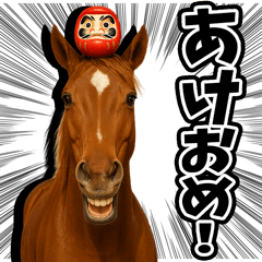 [LINEスタンプ] ずっと使える！馬と盛り上がる年末年始・冬