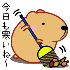 [LINEスタンプ] きゃぴばら【冬5】
