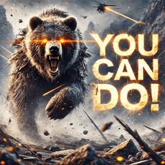 [LINEスタンプ] BATTLE BEAR：覚醒