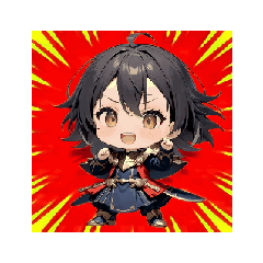 [LINEスタンプ] ちび戦士のかわいいアクションスタンプ002